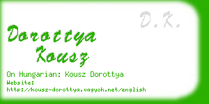 dorottya kousz business card